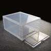 Free sample hot selling clear plastic large drop front shoe box