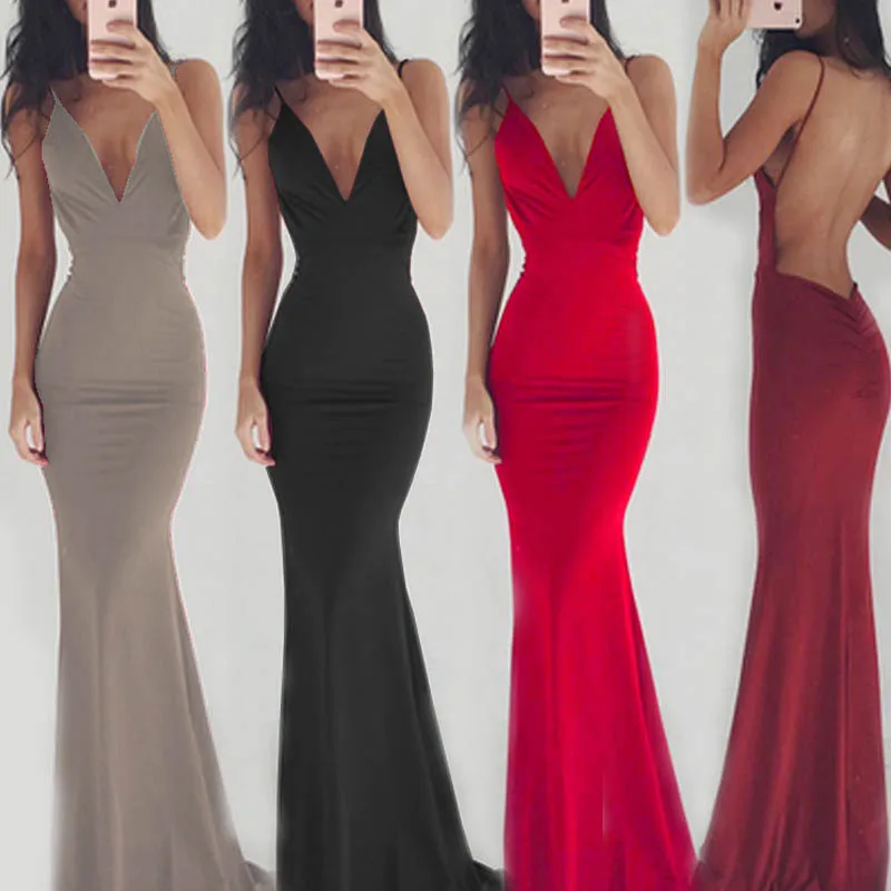 Europe And America Evening Party Dresses Sexy Slip Red Long Prom Dress For Lady Sleeveless Backless Formal Dress, Picture color
Europe And America Evening Party Dresses Sexy Slip Red Long Prom Dress For Lady Sleeveless Backless Formal Dress, Picture color
