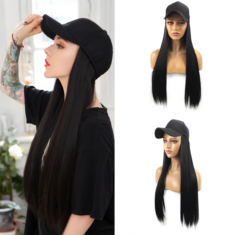 ST Factory Low Price Wholesale Long Straight 24 Inch Hat With Wig Heat Resistant Black Hair Wig Hat Baseball Cap Wig, Custom color
ST Factory Low Price Wholesale Long Straight 24 Inch Hat With Wig Heat Resistant Black Hair Wig Hat Baseball Cap Wig, Custom color
