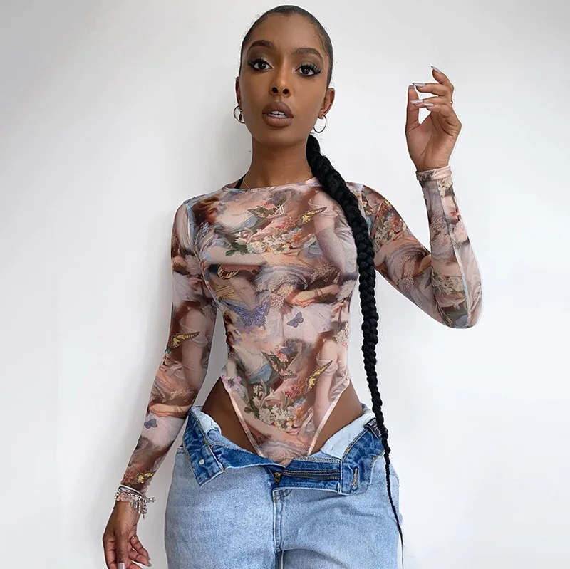 Butterfly Print Round Neck Long Sleeve Jumpsuit For Women Bodysuits For Women Long Sleeve Women Bodysuit Sexy, Customized color
Butterfly Print Round Neck Long Sleeve Jumpsuit For Women Bodysuits For Women Long Sleeve Women Bodysuit Sexy, Customized color