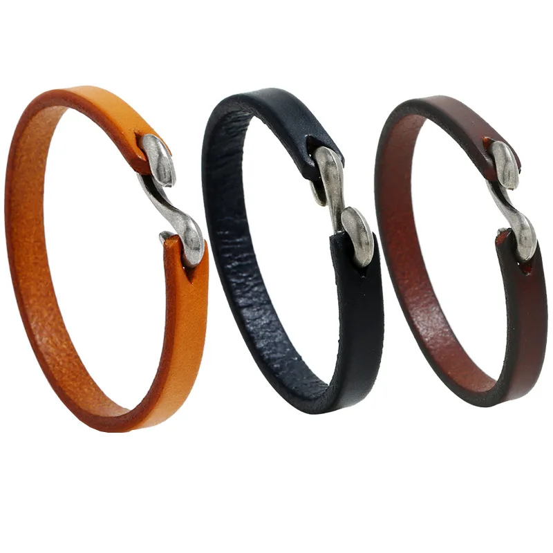 Simple Cowhide Bracelet Men Jewelry Fashion Custom Wild Punk Rock Leather Bracelet For Women
Simple Cowhide Bracelet Men Jewelry Fashion Custom Wild Punk Rock Leather Bracelet For Women