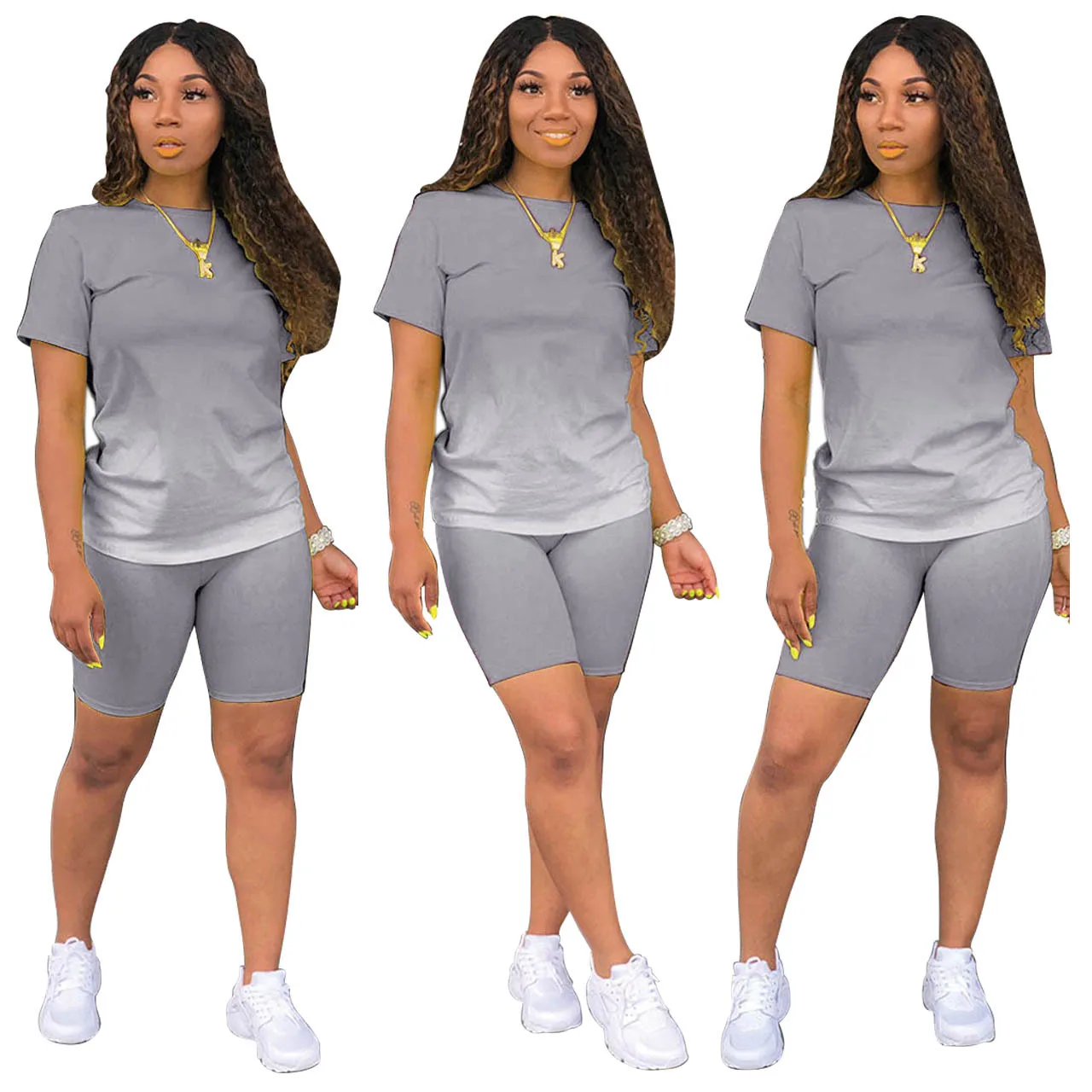 Women's Summer Gradient Pajamas New Breathable Outfit New Fashion Young Ladies Casual Two Piece Short Sleeved Home Wear, Picture
Women's Summer Gradient Pajamas New Breathable Outfit New Fashion Young Ladies Casual Two Piece Short Sleeved Home Wear, Picture