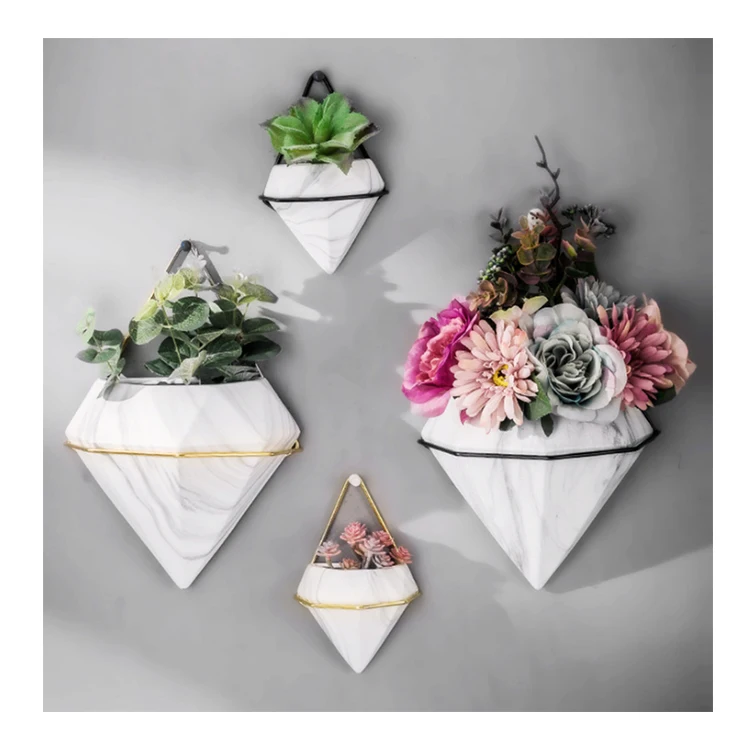 Creative hanging Marble pattern wall mounted hydroponic flower ceramic plant pots, White
Creative hanging Marble pattern wall mounted hydroponic flower ceramic plant pots, White