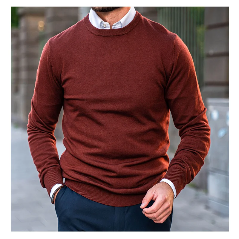 Wholesale High Quality Men's Knit Pullover Casual Plus Size Wool Crew Neck Thin Sweaters For Autumn
Wholesale High Quality Men's Knit Pullover Casual Plus Size Wool Crew Neck Thin Sweaters For Autumn