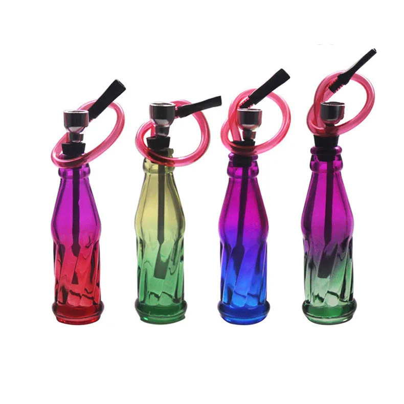 New healthy soda bottle hookah portable filter water pipe mini color Hookah pipe glass pipe, As picture
New healthy soda bottle hookah portable filter water pipe mini color Hookah pipe glass pipe, As picture