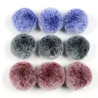 Promotional gift DIY accessories fake fur pom poms 6cm 8cm faux rex rabbit fur ball