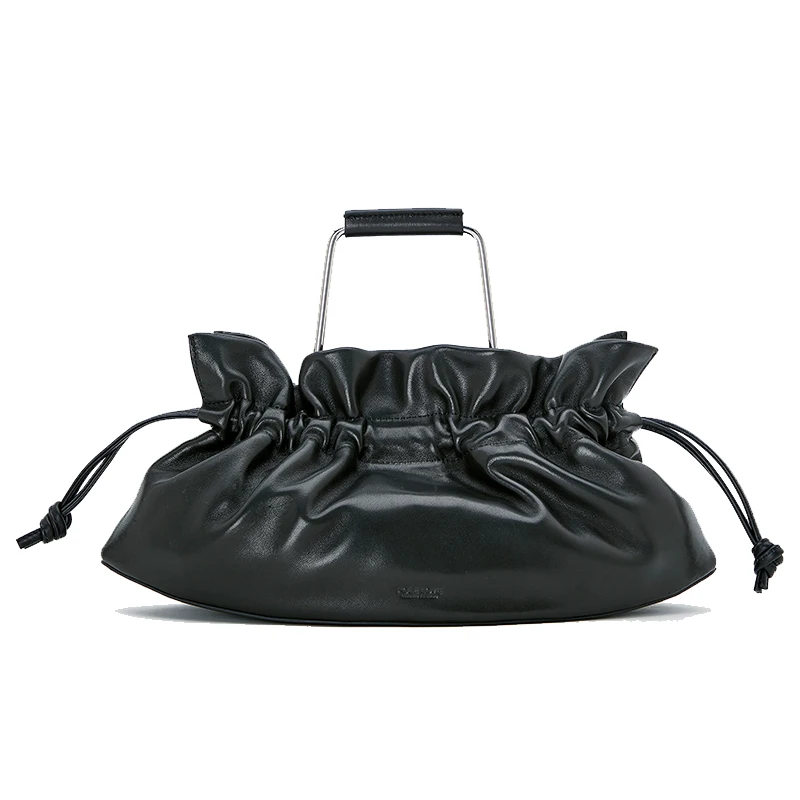 creative cloud bags natural high-quality sheepskin one-shoulder high-end drawstring ladies bag with geometric shape white steel, Black
creative cloud bags natural high-quality sheepskin one-shoulder high-end drawstring ladies bag with geometric shape white steel, Black