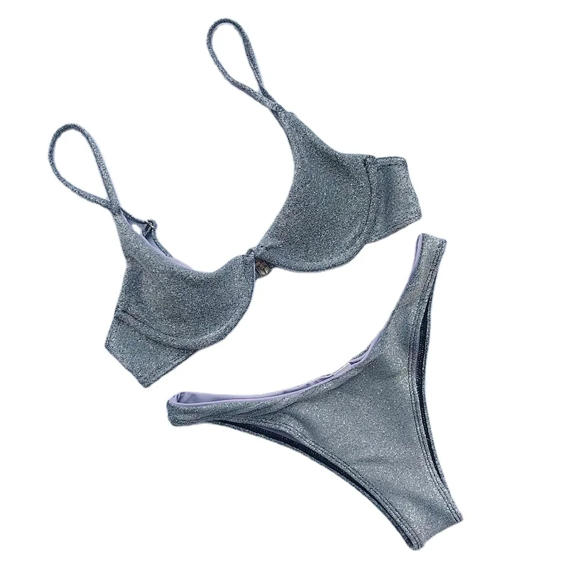 High quality women's two-piece sexy bikini suit thick thong hem triangle summer swimsuit vacation beach hot products
High quality women's two-piece sexy bikini suit thick thong hem triangle summer swimsuit vacation beach hot products