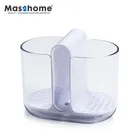 Masthome kitchen sink caddy sink organizer rack for sponge holder soap dispenser with pump for liquid soap