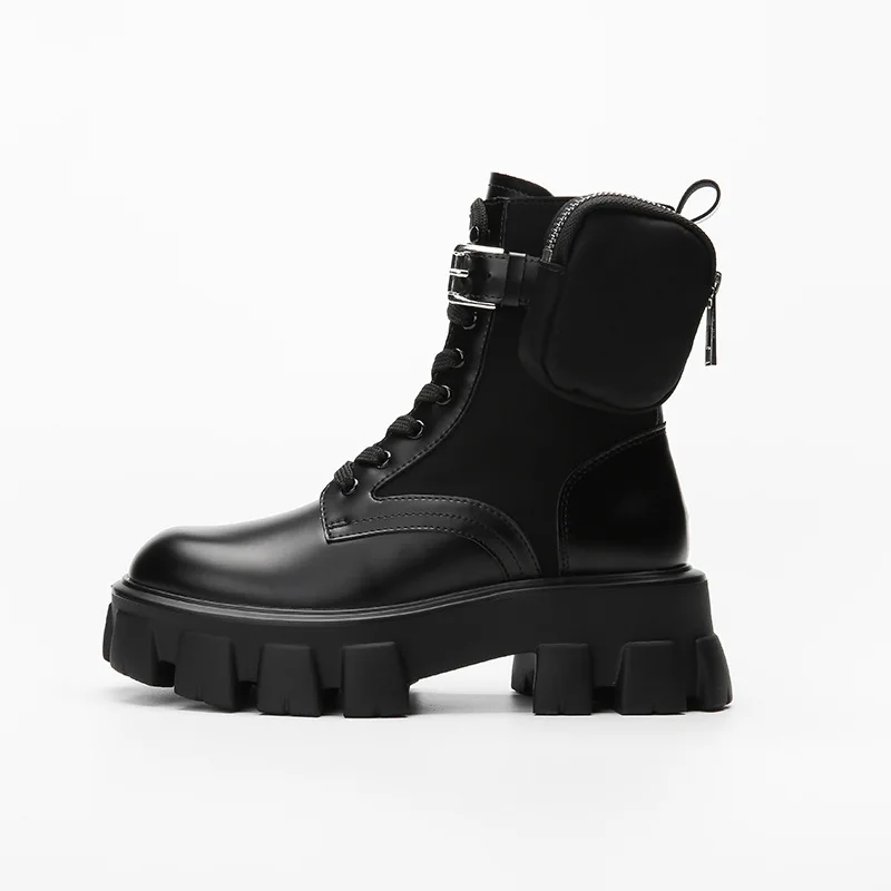 New sponge cake thick-soled tide female Martin boots summer thin pocket bag short boots British fan boots tide, Black
New sponge cake thick-soled tide female Martin boots summer thin pocket bag short boots British fan boots tide, Black