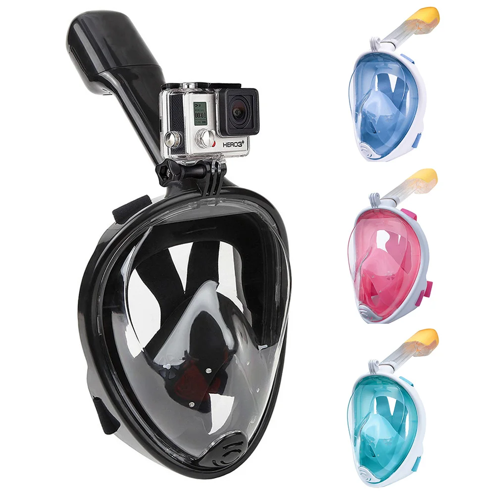 Wholesale Diving Equipment 180 Panoramic Viewing Anti Fog Snorkel Full Face Diving Mask with Detachable Camera Mount
Wholesale Diving Equipment 180 Panoramic Viewing Anti Fog Snorkel Full Face Diving Mask with Detachable Camera Mount