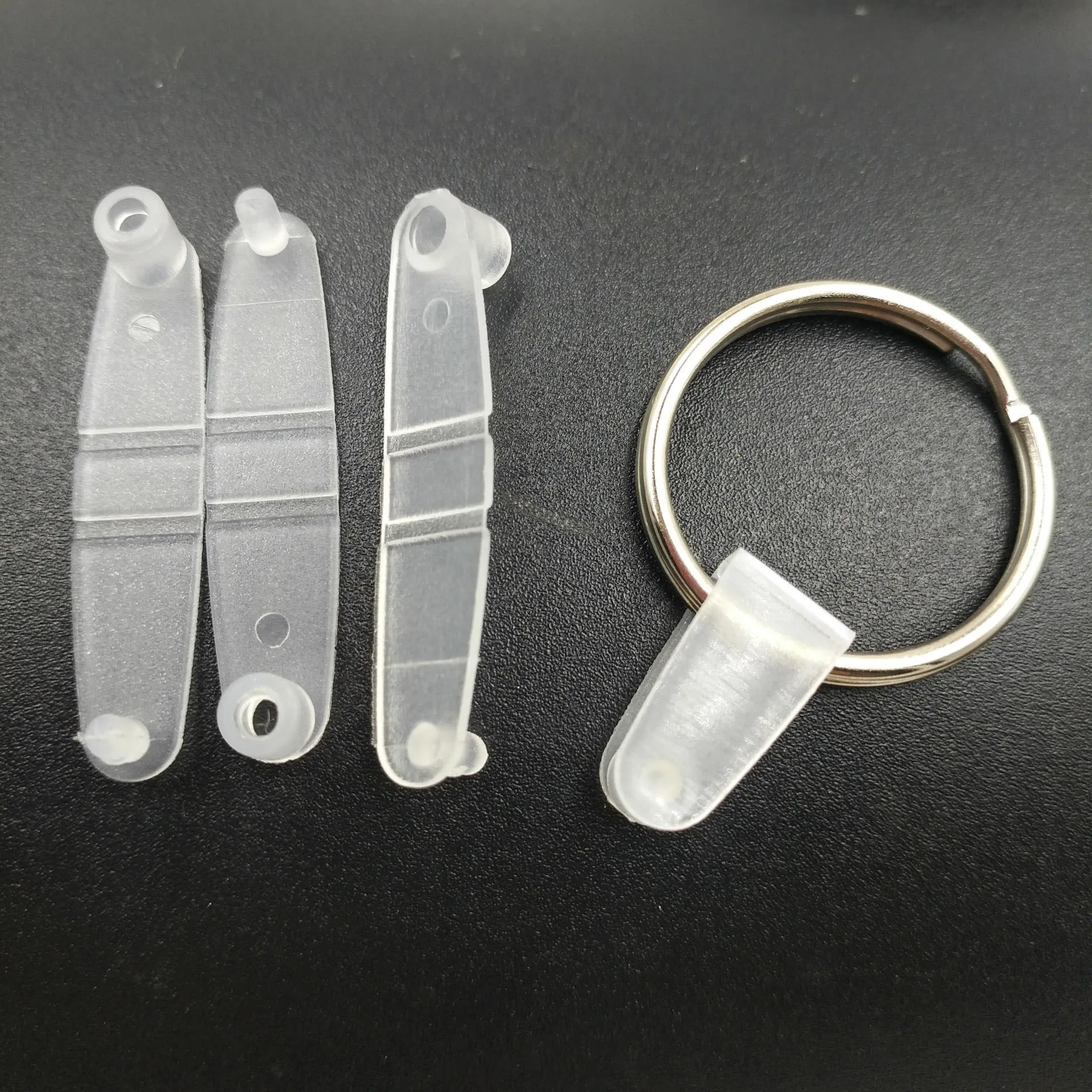 

Meetee LCH-180 Plastic Clips Key Chains Accessories Pp Folding Buckle Connector For Keyrings Clear Snap Clip Transparent Opp Bag