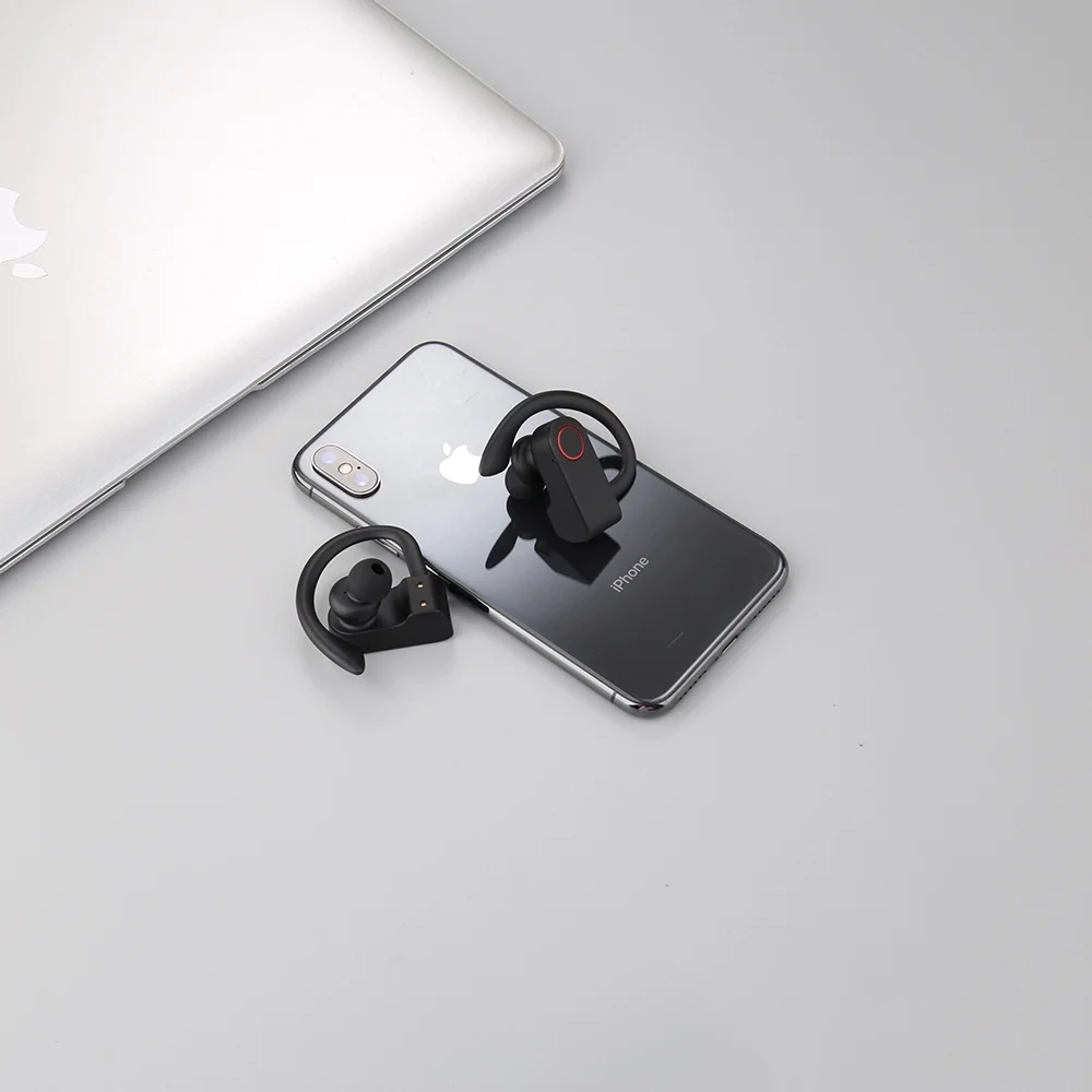 2020 new trending Amazon top seller A9 Noise Cancelling Bluetooth 5.0 TWS Ear Hook Earphones A9 with power bank for iphone X - ANKUX.COM