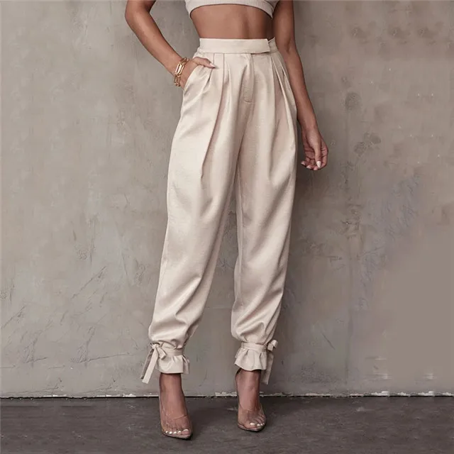 2021 Spring and Summer New Trousers Women's High-waist Lace-up Trousers with Small Feet Hot Style Women
2021 Spring and Summer New Trousers Women's High-waist Lace-up Trousers with Small Feet Hot Style Women