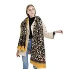 High Quality Wool Warm Scarf Winter Leopard Cashmere Shawl