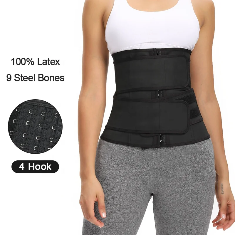 Weight Loss Back Support Women Steel Bone Corset Belt Fajas Reductoras 2 Double Strap Trimmer Latex Waist Trainer With 4 Hook, Black
Weight Loss Back Support Women Steel Bone Corset Belt Fajas Reductoras 2 Double Strap Trimmer Latex Waist Trainer With 4 Hook, Black