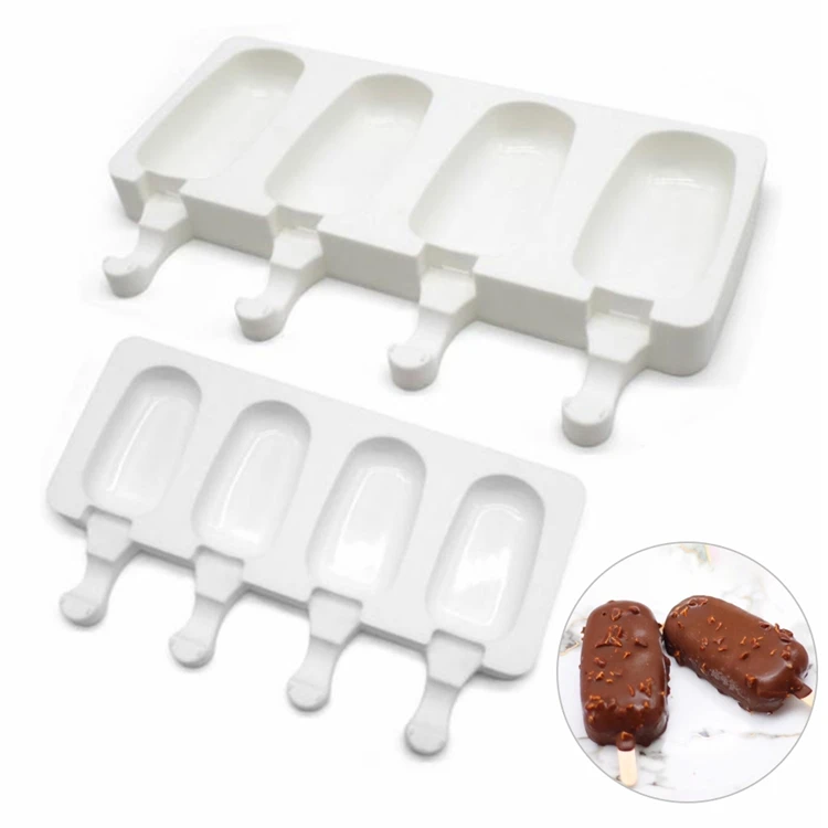 Hot Selling 4 Cavities Bpa Free Fashional Food Grade Silicone Reusable Ice Cream Silicone Mould
Hot Selling 4 Cavities Bpa Free Fashional Food Grade Silicone Reusable Ice Cream Silicone Mould