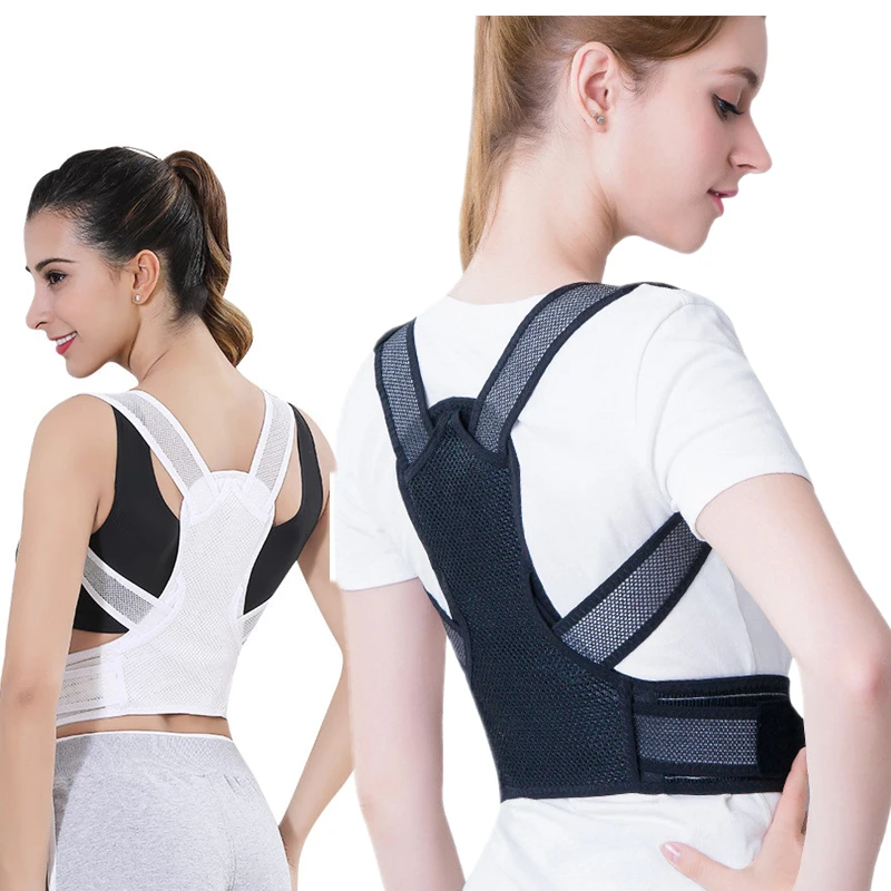 Back Brace Straightener Shoulder Lumbar Adjustable Posture Corrector for Women and Men Improve Posture Support, Black 
Back Brace Straightener Shoulder Lumbar Adjustable Posture Corrector for Women and Men Improve Posture Support, Black