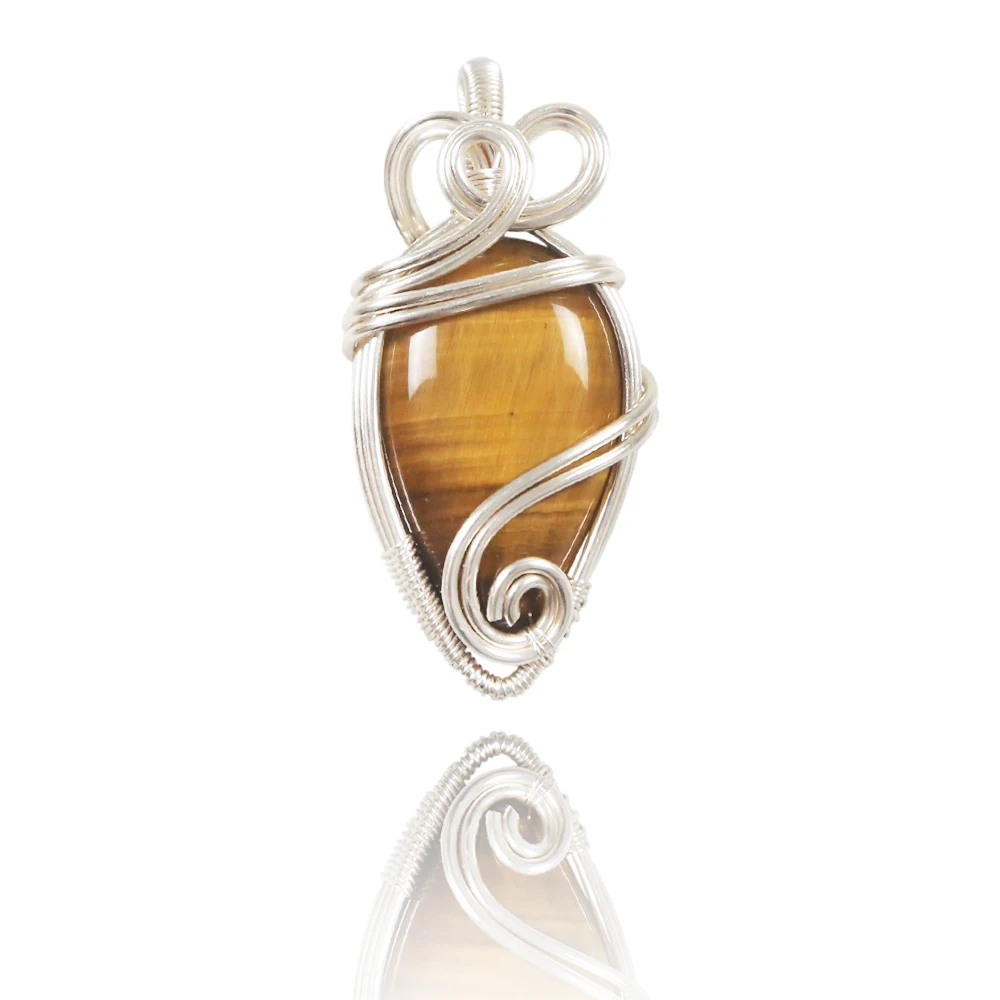 Handmade Wire Wrapped Atiger's-Eye Necklace Pendant For Jewelry Making Supplier, Picture
Handmade Wire Wrapped Atiger's-Eye Necklace Pendant For Jewelry Making Supplier, Picture