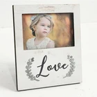 Magi MDF white wedding gift frame with metal leaf decor design livingroom standing wood table photo frame