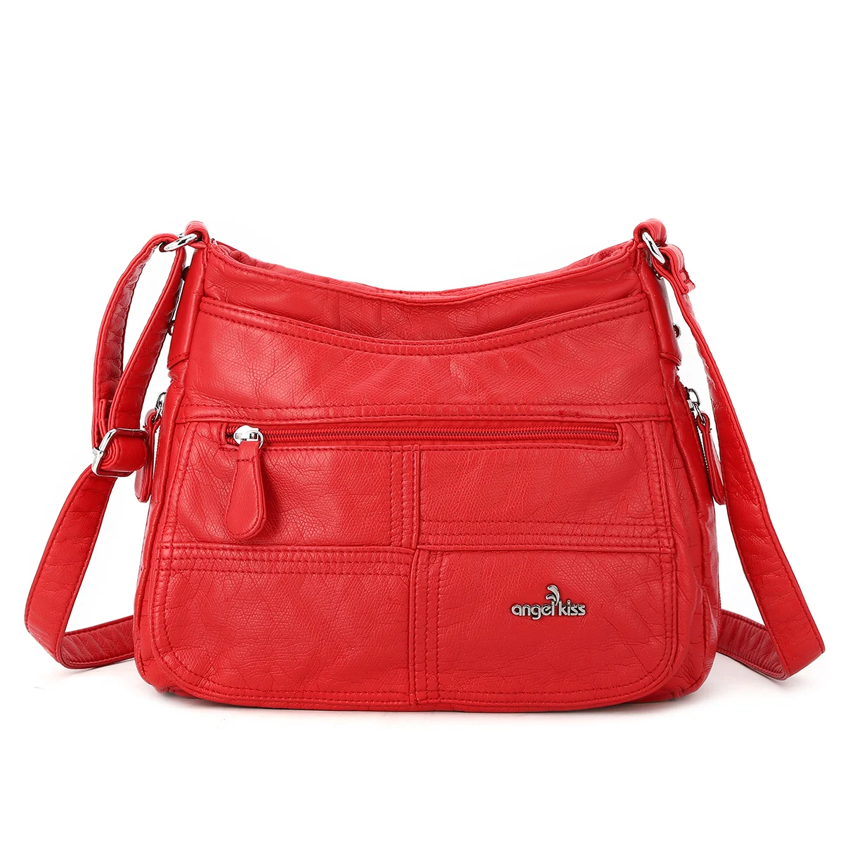 Angelkiss Large Capacity Ladies Shoulder Bag Washed PU Leather Handbags for Women, Custom
Angelkiss Large Capacity Ladies Shoulder Bag Washed PU Leather Handbags for Women, Custom