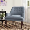 Small Leisure Fabric Single seater Armchair with solid wood legs Furniture for Dinning room