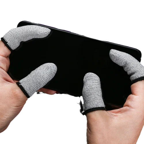 High quality new generation touch screen mobile game 18 gauge carbon fiber joystick gaming finger sleeve, White and black 
High quality new generation touch screen mobile game 18 gauge carbon fiber joystick gaming finger sleeve, White and black