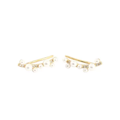 New 925 Sterling Silver Minimalism Party Punk Hip Hop Jewelry Gift For Women Men White Pearl Pave Zircon Stud Earrings, Gold silver
New 925 Sterling Silver Minimalism Party Punk Hip Hop Jewelry Gift For Women Men White Pearl Pave Zircon Stud Earrings, Gold silver