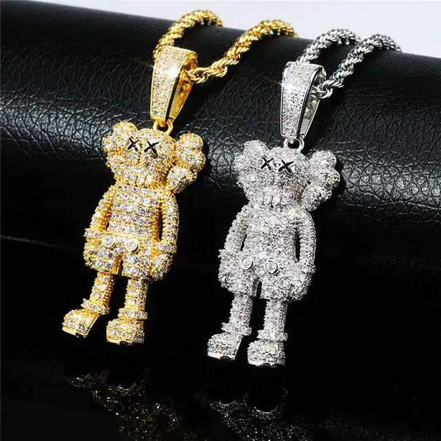Hiphop 18K real Gold Plated Zircon Jewelry Sesame Street Cartoon Doll Pendant Necklace Women, Gold/silver
Hiphop 18K real Gold Plated Zircon Jewelry Sesame Street Cartoon Doll Pendant Necklace Women, Gold/silver
