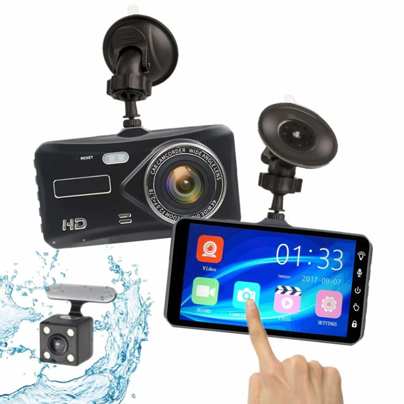 4 inch Touch Screen Car Camera 1080P HD BT100 Professional Waterproof Car DVR Dual Lens 170 wide angle Loop Recording Dashcam
4 inch Touch Screen Car Camera 1080P HD BT100 Professional Waterproof Car DVR Dual Lens 170 wide angle Loop Recording Dashcam