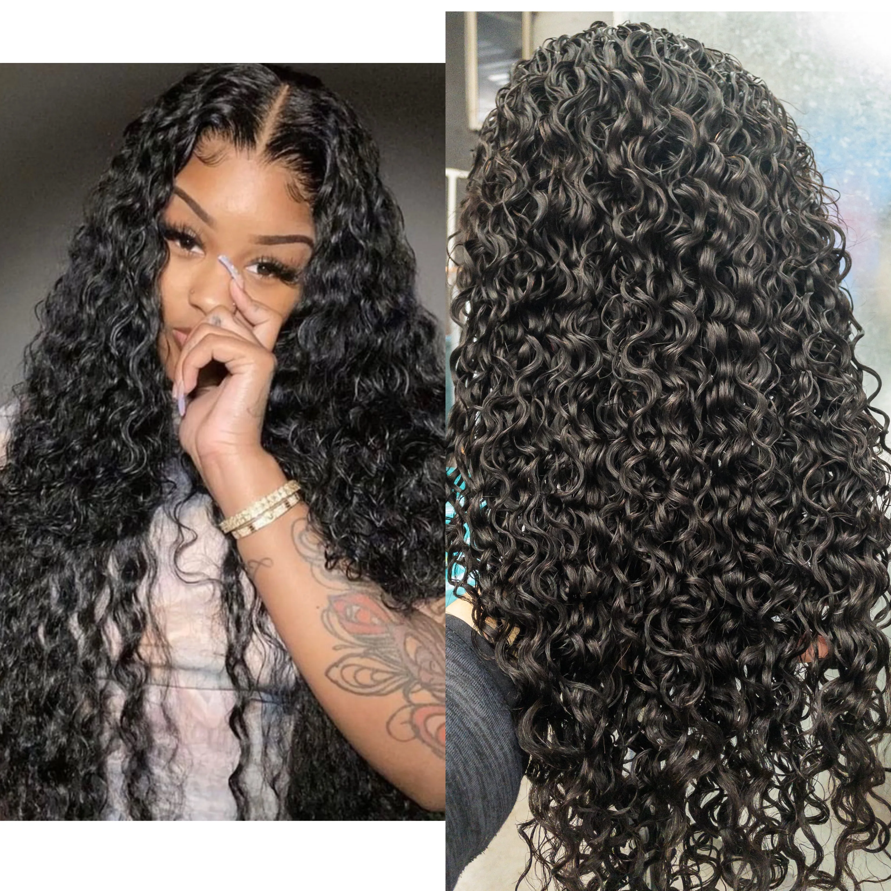 Halle 13*6 Deep Curly Human Hair Lace Front Wig 24inch Long 150 Density pre-plucked curly lace front wigs with baby hair
Halle 13*6 Deep Curly Human Hair Lace Front Wig 24inch Long 150 Density pre-plucked curly lace front wigs with baby hair