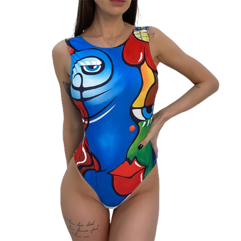 2021 New One Piece Swimsuit Sexy Cartoon Printed Swimwear Women Bathing Suit Beach Backless Monokini Swimsuit Female Bodysuit
2021 New One Piece Swimsuit Sexy Cartoon Printed Swimwear Women Bathing Suit Beach Backless Monokini Swimsuit Female Bodysuit