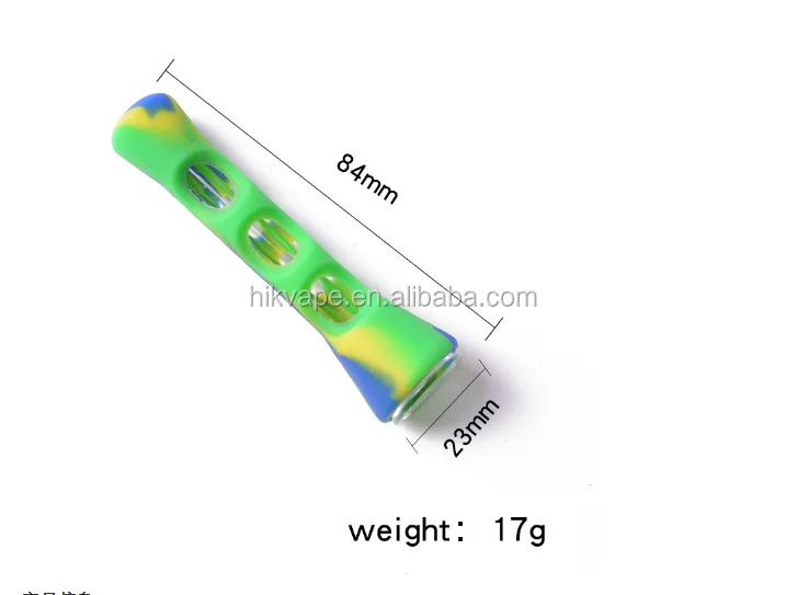 Hand Tobacco Silicone Smoking Pipe Glass Bowl Cap Free Silicone Rubber Smoking Pipe