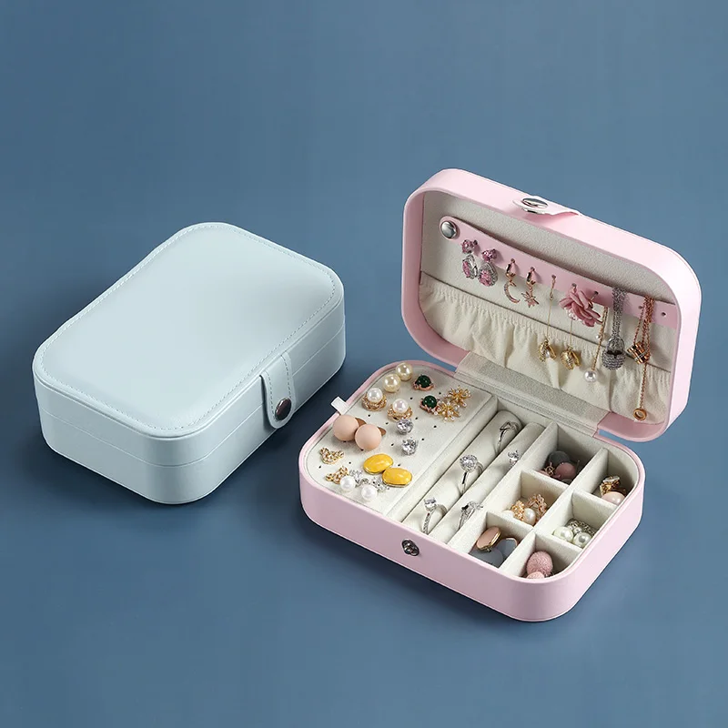 Wholesale pink/blue velvet PU leather travel jewelry case box girls' gift necklace earring lipstick jewelri box logo custom, Pearl white/pink/blue and white
Wholesale pink/blue velvet PU leather travel jewelry case box girls' gift necklace earring lipstick jewelri box logo custom, Pearl white/pink/blue and white