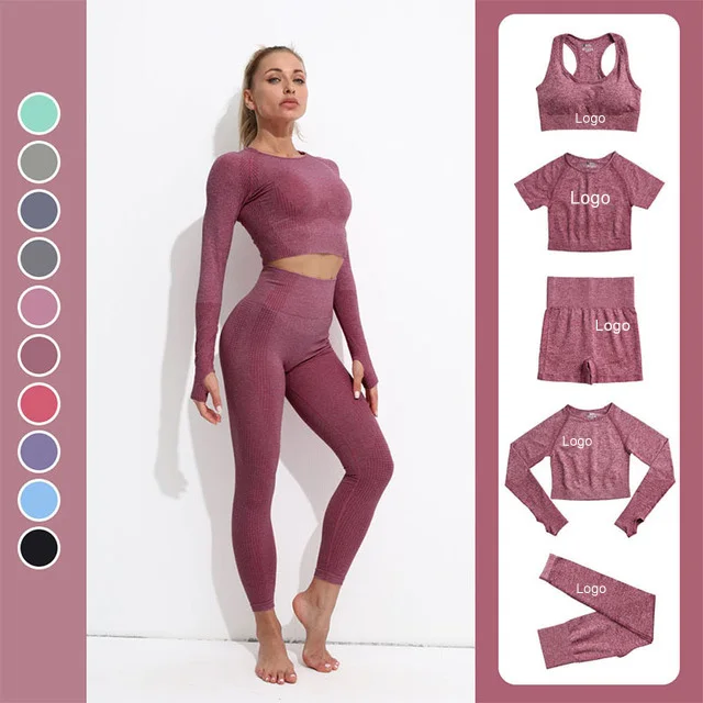 2022 New Design 5 Piece Yoga&Fitn Set Fitness Women Sports Bra Long Short Sleeve Seamless Leggings And Top Short Yoga Sets, As pictures
2022 New Design 5 Piece Yoga&Fitn Set Fitness Women Sports Bra Long Short Sleeve Seamless Leggings And Top Short Yoga Sets, As pictures