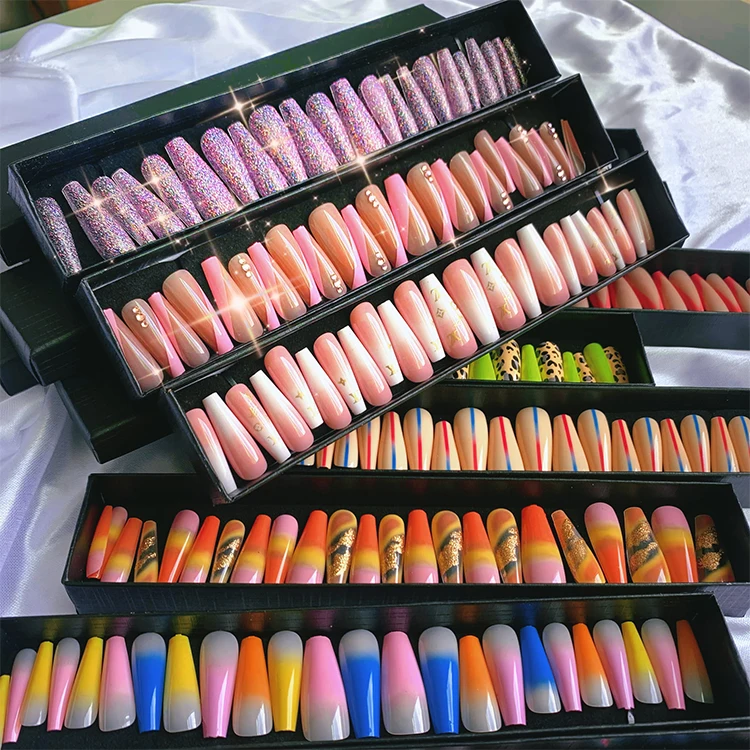 French Nails Tip Press on Nails Acrylic Designer Artificial Fingernails for Women Gradient Purple Design Finger 100 Boxes
French Nails Tip Press on Nails Acrylic Designer Artificial Fingernails for Women Gradient Purple Design Finger 100 Boxes