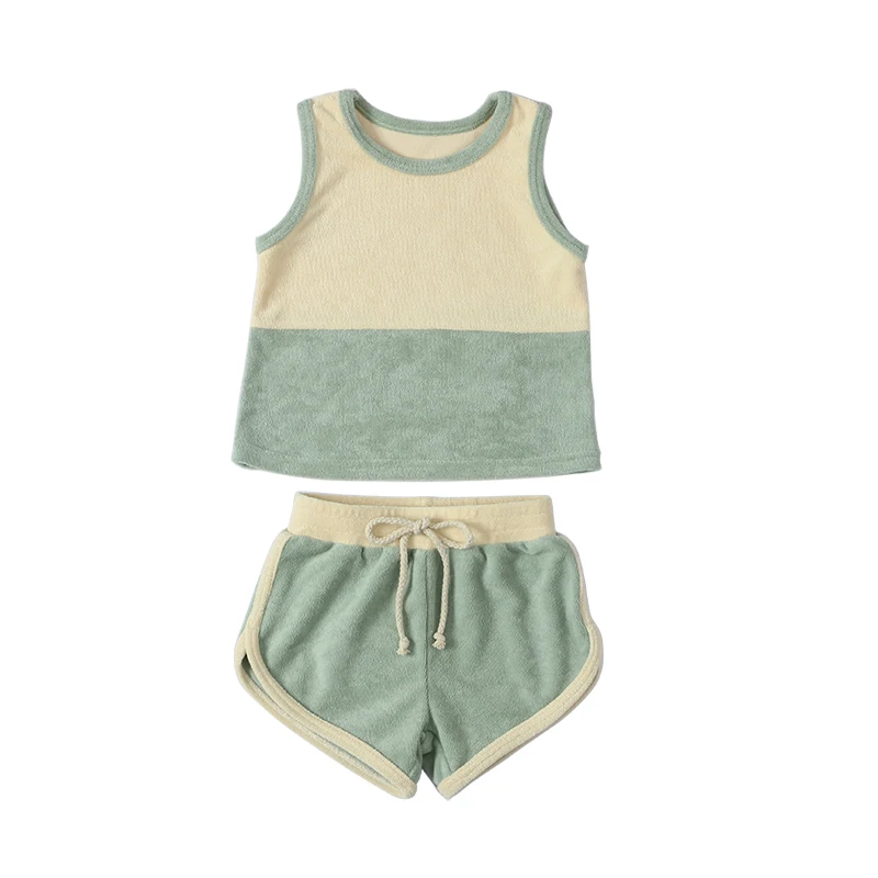 Fashion shorts Sleeveless towel terry fabric summer Kids clothes Boys Outfit Clothing Sets
Fashion shorts Sleeveless towel terry fabric summer Kids clothes Boys Outfit Clothing Sets