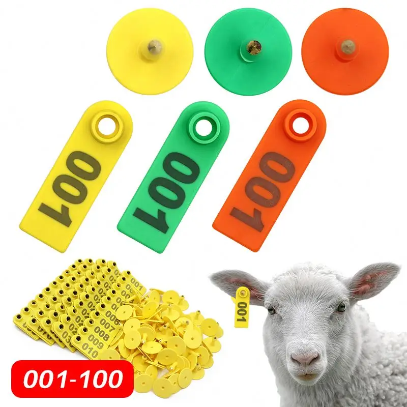 

Farm Animal Livestock Supplies Sheep Ear Tag Laser Type Head Earrings Tags