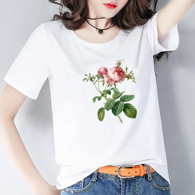 100% Cotton Women Fashion Flower Print Vogue Tshirts Casual Tops Harajuku Tees Female T shirts Clothing Short Sleeve Summer Tops
100% Cotton Women Fashion Flower Print Vogue Tshirts Casual Tops Harajuku Tees Female T shirts Clothing Short Sleeve Summer Tops