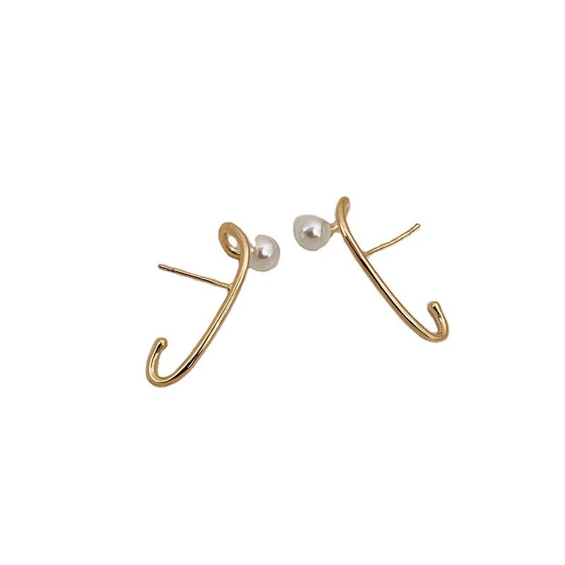 Simple Geometric Curved Metal Linear Earrings Minimalist Imitation Pearl Earrings Fashion For Women Girl Party Jewelry
Simple Geometric Curved Metal Linear Earrings Minimalist Imitation Pearl Earrings Fashion For Women Girl Party Jewelry