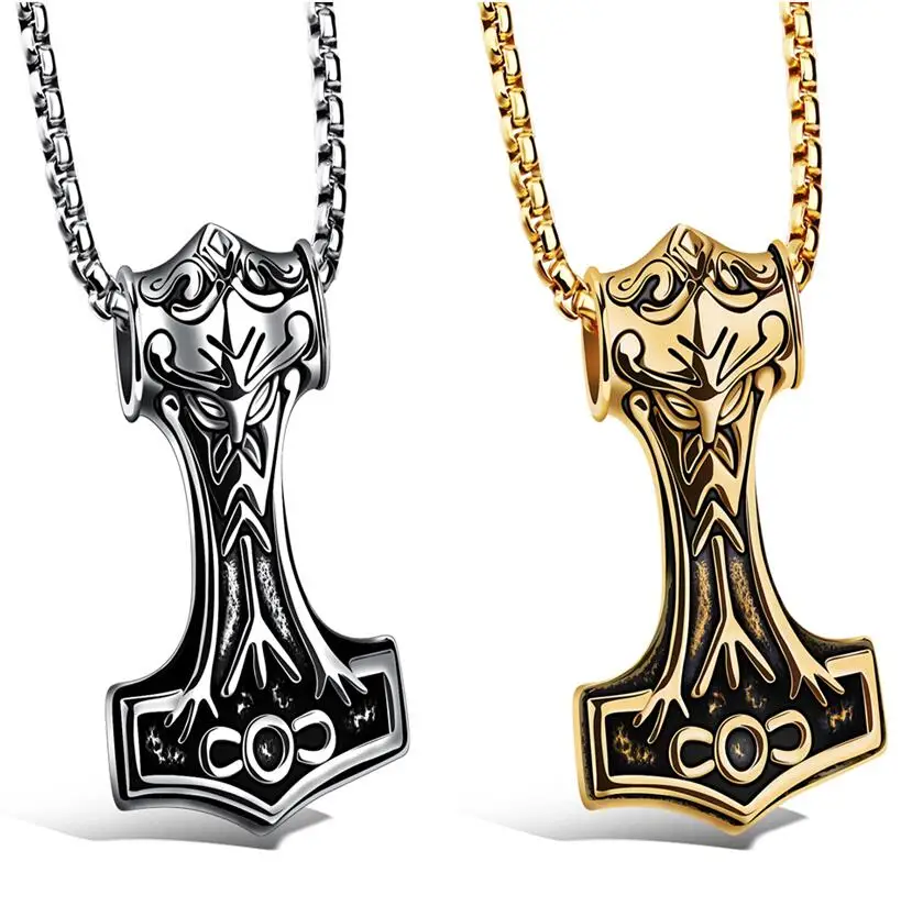 Personalized Thor's Hammer Pendant Domineering Men's Surgical Stainless Steel Necklace Cool Gift for Boyfriend
Personalized Thor's Hammer Pendant Domineering Men's Surgical Stainless Steel Necklace Cool Gift for Boyfriend
