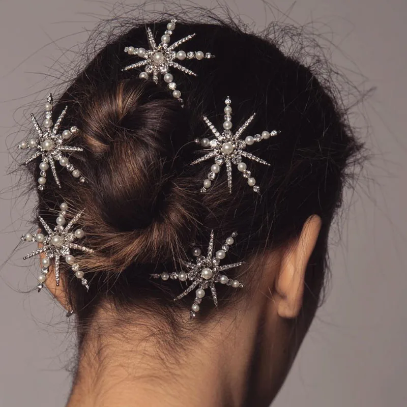 Ins Fashion Star Rhinestone Pearl Hair Pin for Women Bride Bling Crystal Hair Accessories Barrettes Wedding Jewelry, Sliver gold
Ins Fashion Star Rhinestone Pearl Hair Pin for Women Bride Bling Crystal Hair Accessories Barrettes Wedding Jewelry, Sliver gold