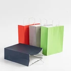 Fresh Stocks Plain Color Printing Gift Packing Kraft Paper Bag