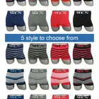 Wholesale Multi Colors MEN Logo Elastic Seamless Underwear Stripe Man Boxers Briefs