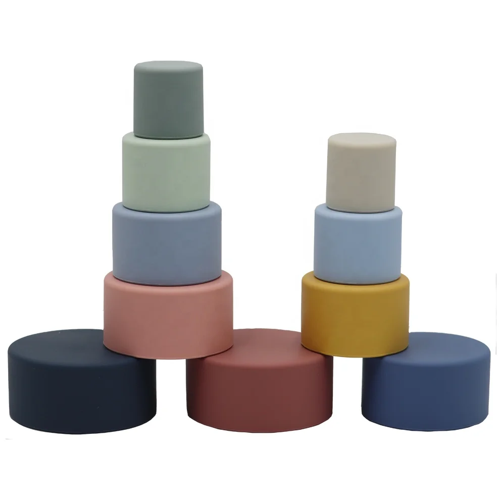 Soft Early Educational stacker Develop baby Stacking silicone stackable cups toy for infants Toddler and kids, Colorful 
Soft Early Educational stacker Develop baby Stacking silicone stackable cups toy for infants Toddler and kids, Colorful