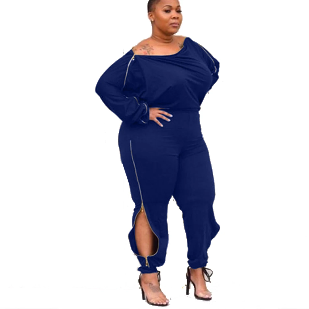 Womens Plus Size Jumpsuit Solid Color Long Sleeve Side Zip Bodycon Jumpsuits One Piece Rompers
Womens Plus Size Jumpsuit Solid Color Long Sleeve Side Zip Bodycon Jumpsuits One Piece Rompers