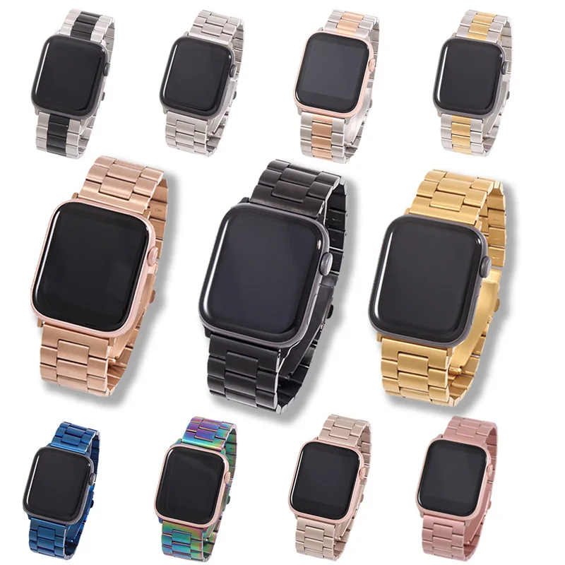

Watch Band For Apple 6 5 4 3 2 1 42mm 38mm 40MM 44MM Stainless Steel Watch band Bracelet Strap for iWatch Series Accessories, Multi colors