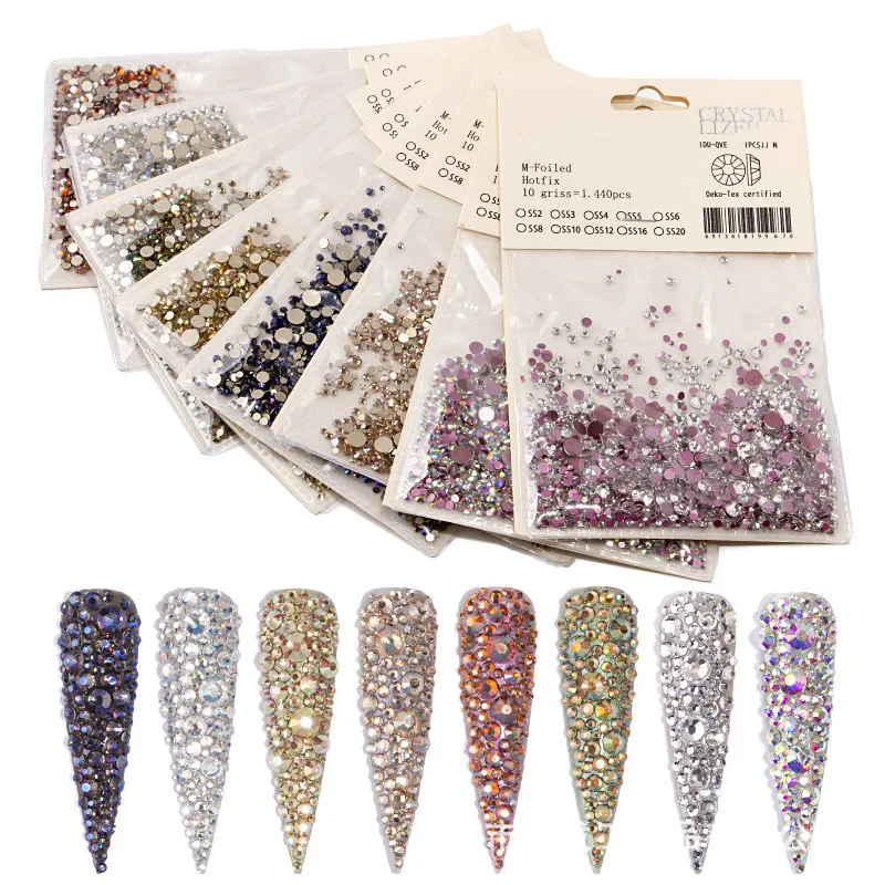 Misscheering New Muliti Size 1440 Pcs Mix Size AB Crystal Glass Rhinestones Nail Non Hotfix Flatbacks Nail Decorations, 14 colors
Misscheering New Muliti Size 1440 Pcs Mix Size AB Crystal Glass Rhinestones Nail Non Hotfix Flatbacks Nail Decorations, 14 colors