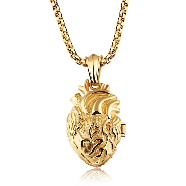 Wholesale jewelry creative human organs stainless steel sublimation heart necklace men open necklace heart
Wholesale jewelry creative human organs stainless steel sublimation heart necklace men open necklace heart