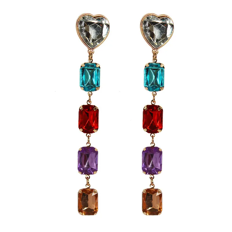 Trendy Colorful Glass Rhinestone Long Earring Geometric Exaggerated Drop Earring Women Temperament Jewelry Accessories
Trendy Colorful Glass Rhinestone Long Earring Geometric Exaggerated Drop Earring Women Temperament Jewelry Accessories